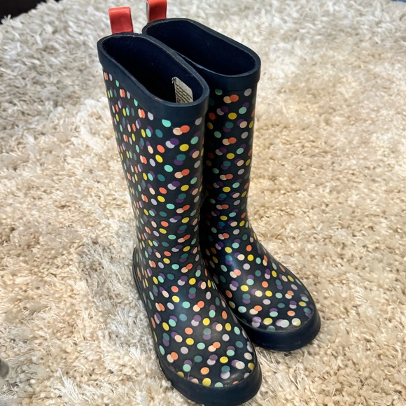 Target Multi Color Polka Dot Rain Boots Girls Size 13 - Picture 2 of 6